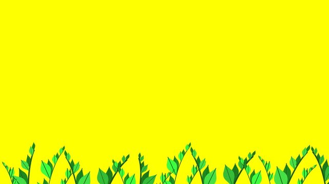 Animated background illustration of grass with a nature theme