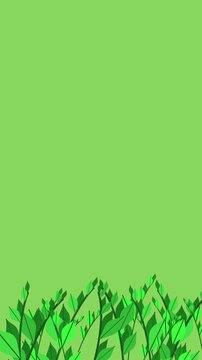 Animated background illustration of grass with a nature theme