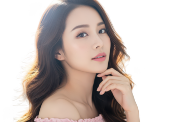 Young woman with thoughtful expression