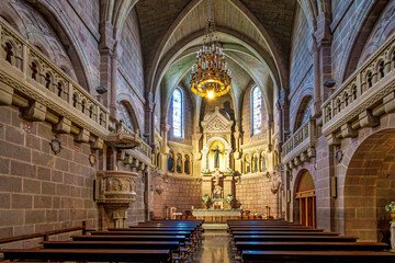 Obraz premium Interior of the Basilica of Xavier, Javier, Navarre, Spain.