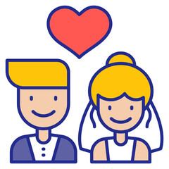Obraz premium Bride Groom Icon