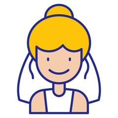 Obraz premium Bride Avatar Icon