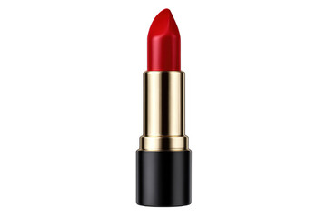 Obraz premium Red lipstick with golden case and black base