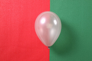 Transparent Balloon on Red and Green Background