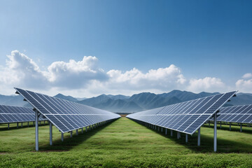Outdoor solar power plant