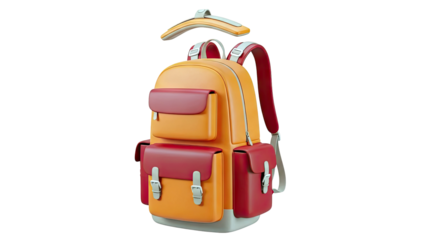Orange and Red Backpack with Hanger