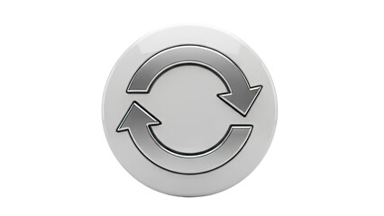 3D Render of Refresh Icon with Arrows