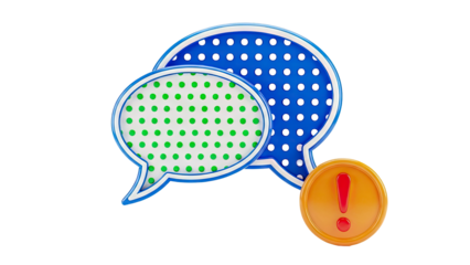 Speech Bubbles with Exclamation Mark Icon