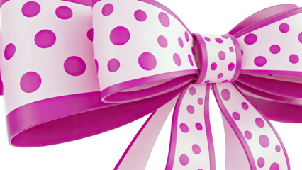 Pink Polka Dot Bow