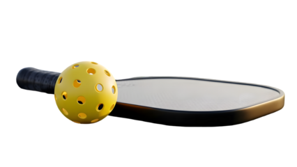 pickle ball paddle isolated on transparent background