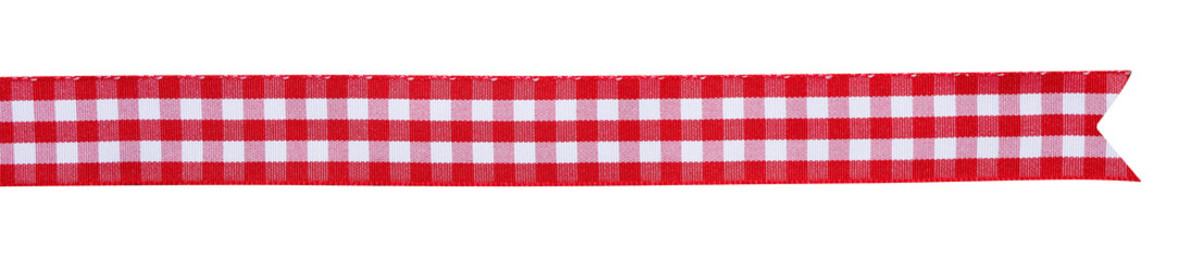 チェック柄のリボン