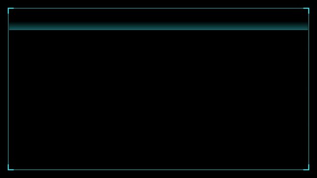 HUD frame with a wide translucent scanning line