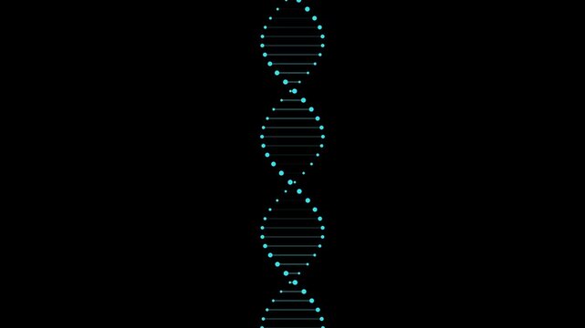 DNA strand with intertwined vertical waves