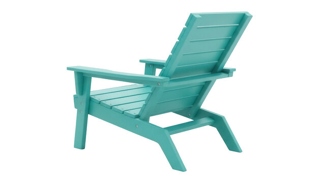 Stylish turquoise Adirondack chair PNG isolated on transparent background, outdoor furniture for patio and garden design projects
