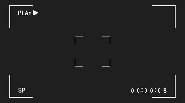 VHS tape playing, suitable for retro technology, videography, and nostalgiathemed design projects in need of vintage touch.