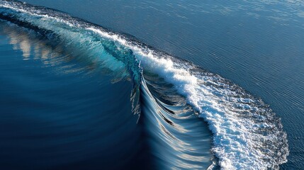 Dramatic Ocean Wave Breaking in Clear Sunlight
