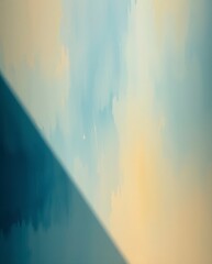 Bright colors blend on a wall creating soft patterns and shapes during daylight hours