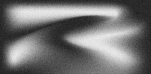 Obraz premium Noise texture background abstract black and white grainy curved stripes wavy lines grunge monochrome poster header banner backdrop design
