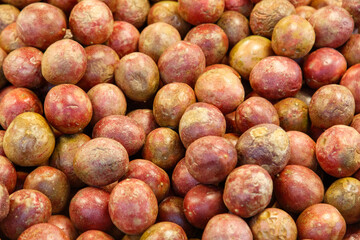 Passion fruit as background. Texture