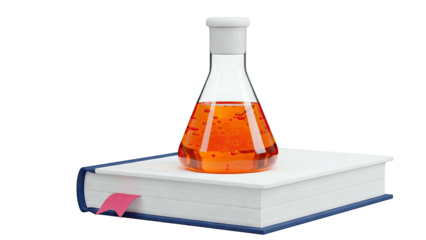 Chemistry Flask on a Book