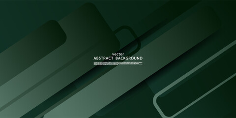 Abstract background of overlapping green colored squares. Geometric paper cut square pattern design. Vector eps10.