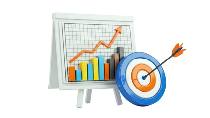Business Growth Chart and Target Hit