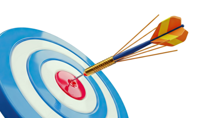 Dart Hitting Bullseye