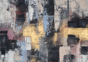 Obraz premium Abstract colorful oil painting on canvas texture. Hand-drawn brush stroke, oil painting background. Modern Art Oil Paintings. Abstract modern art for background