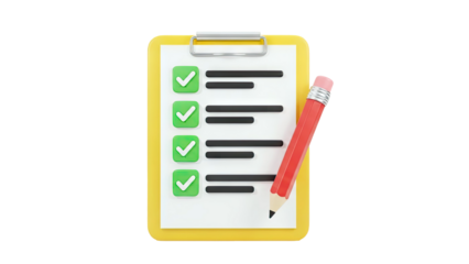 Checklist with Pencil