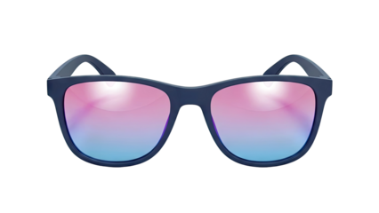 Dark Blue Sunglasses with Pink and Blue Gradient Lenses