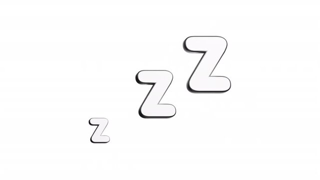 3D Sleeping ZZZ Animation | Alpha Loop