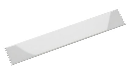 Blank glazed tape strip mockup ceramic like finish diagonal layout hard shine isolated on white background