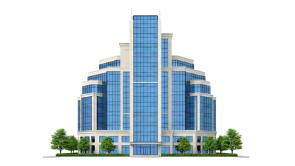 Modern Glass and Stone Office Building