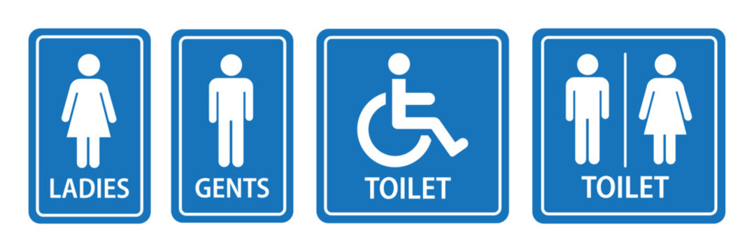 Transparent PNG available
Toilet icon set. Girls and boys restrooms sign and symbol. bathroom signs. WC symbol. vector illustration eps file