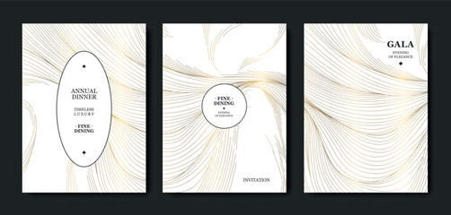 Luxury gold abstract background, gala award invitation, elegant lines, premium geometric patterns. Vector design VIP cards, wedding invitations, award certificates, product covers