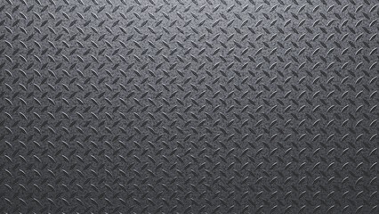 Grungy Metallic Diamond Plate Background 3D Render