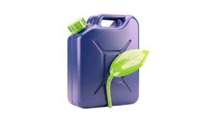 Green Fuel Canister with Leaf Symbol
