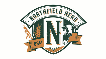 Northfield Herd Logo with Cow Head.