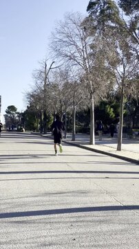 Haciendo footing y jogging al aire libre