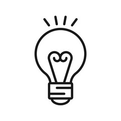Fototapeta premium Light bulb icon in flat style. Lightbulb vector illustration on isolated background. Idea sign business concept.