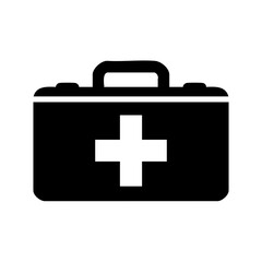 Obraz premium A classic first aid kit, prominently featuring a medical cross symbol