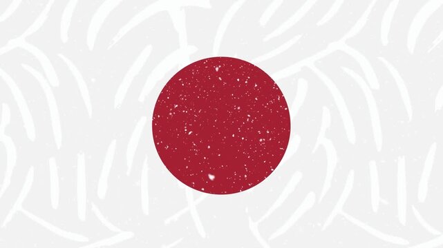 Silhouette of female handball player against pink paint brush strokes on white background
