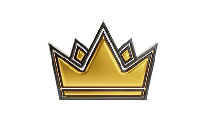 Golden Crown with Black Edges