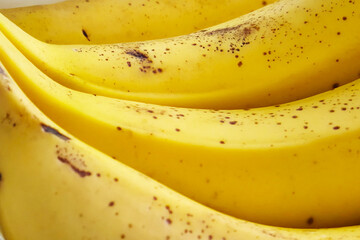 Close-Up of Ripe Bananas with Spotted Skin for Healthy Eating and Nutritional Concepts
