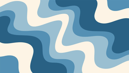 Blue Wavy Pattern Background Design.