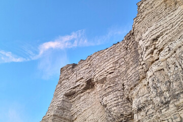 Majestic Rock Formations Against a Clear Blue Sky for Nature and Landscape Photography