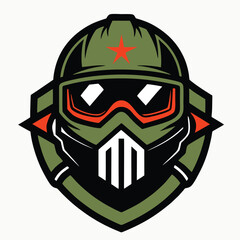 design logo vector illustration mascot icon combat helmet