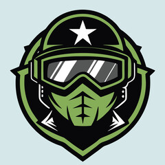 design logo vector illustration mascot icon combat helmet