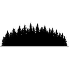 Obraz premium Forest Silhouette Vector Art