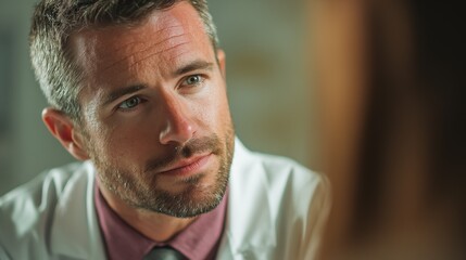 Adult doctor during a consultation with his patient